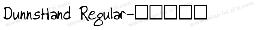 DunnsHand Regular字体转换